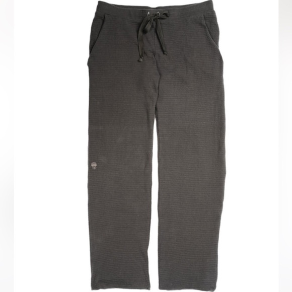 ROBIES Grey 100% Cotton High End Unwind Lounge Pant Waffle Print Athleisure L - Picture 3 of 13